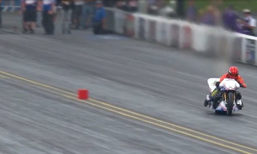 FASTEST Motorcycle Drag Run in History on ÖHLINS forks
